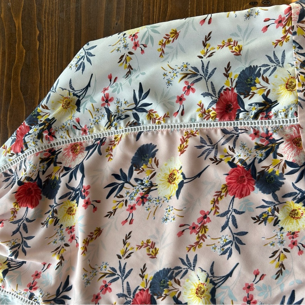 Skies Are Blue Floral Spaghetti Strap Top - Picture 7 of 7